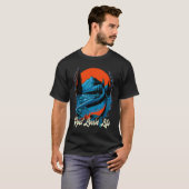Rod Lovin' Life Happiness Fly Fishing Positive Ang T-shirt (Voorkant volledig)