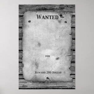"Rod-reeks" Maak je eigen "Gezocht Poster" Poster