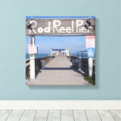 Rod & Reel Pier Canvas Print (Insitu (Houten vloer))