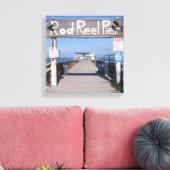 Rod & Reel Pier Canvas Print (Insitu (Woonkamer))