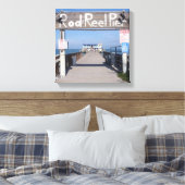 Rod & Reel Pier Canvas Print (Insitu (Slaapkamer))