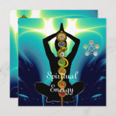 ROD VAN ASCLEPIUS 7 CHAKRAS, YOGA LOTUS POSE Blue Kaart (Voorkant / Achterkant)