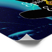 ROD VAN ASCLEPIUS 7 CHAKRAS, YOGA LOTUS POSE Blue Poster (Hoek)