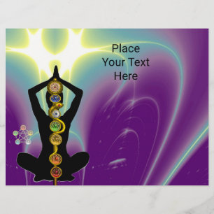 ROD VAN ASCLEPIUS,7 CHAKRAS YOGA LOTUS POSE Paars Flyer
