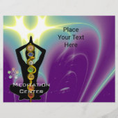 ROD VAN ASCLEPIUS,7 CHAKRAS YOGA LOTUS POSE Paars Flyer (Achterkant)