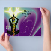 ROD VAN ASCLEPIUS,7 CHAKRAS YOGA LOTUS POSE Paars Flyer (Hand)