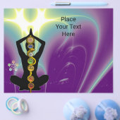 ROD VAN ASCLEPIUS,7 CHAKRAS YOGA LOTUS POSE Paars Flyer (Enkel)