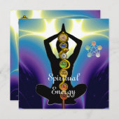 ROD VAN ASCLEPIUS 7 CHAKRAS, YOGA LOTUS POSE Paars Kaart (Voorkant / Achterkant)