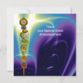 ROD VAN ASCLEPIUS 7 CHAKRAS, YOGA LOTUS POSE Paars Kaart (Achterkant)