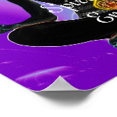 ROD VAN ASCLEPIUS 7 CHAKRAS, YOGA LOTUS POSE Paars Poster (Hoek)