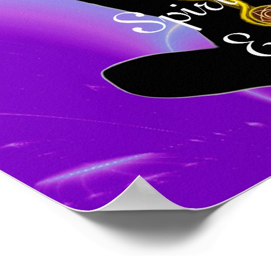 ROD VAN ASCLEPIUS 7 CHAKRAS, YOGA LOTUS POSE Paars Poster (Hoek)