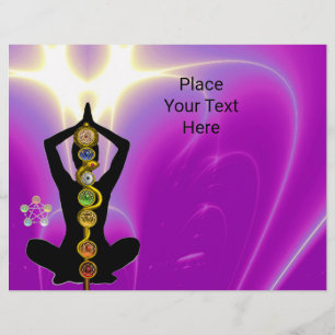ROD VAN ASCLEPIUS,7 CHAKRAS YOGA LOTUS POSE Pink Flyer
