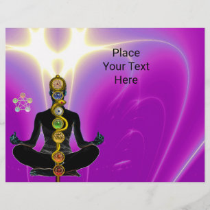 ROD VAN ASCLEPIUS,7 CHAKRAS YOGA LOTUS POSE Pink Flyer