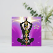 ROD VAN ASCLEPIUS 7 CHAKRAS, YOGA LOTUS POSE Pink Kaart (Staand voorkant)