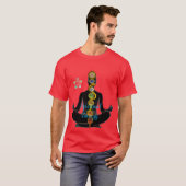 ROD VAN ASCLEPIUS 7 CHAKRAS, YOGA LOTUS POSE T-SHIRT (Voorkant volledig)