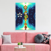 ROD VAN ASCLEPIUS 7 CHAKRAS, YOGA, SPIRITUELE ENER CANVAS AFDRUK (Insitu (Woonkamer))