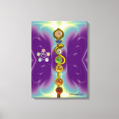 ROD VAN ASCLEPIUS 7 CHAKRAS, YOGA, SPIRITUELE ENER CANVAS AFDRUK (Voorkant)
