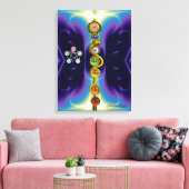 ROD VAN ASCLEPIUS 7 CHAKRAS, YOGA, SPIRITUELE ENER CANVAS AFDRUK (Insitu (Woonkamer))