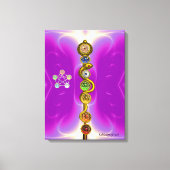 ROD VAN ASCLEPIUS 7 CHAKRAS, YOGA, SPIRITUELE ENER CANVAS AFDRUK (Voorkant)