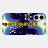 ROD VAN ASCLEPIUS 7 CHAKRAS, YOGA, SPIRITUELE ENER Case-Mate iPhone CASE (Achterkant (horizontaal))