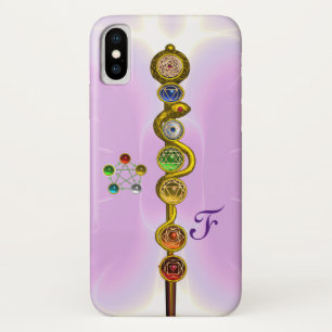 ROD VAN ASCLEPIUS 7 CHAKRAS, YOGA, SPIRITUELE ENER iPhone X HOESJE