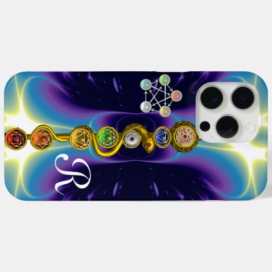 ROD VAN ASCLEPIUS 7 CHAKRAS, YOGA, SPIRITUELE ENER Case-Mate iPhone CASE (Achterkant (horizontaal))