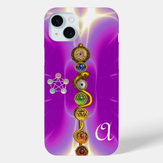 ROD VAN ASCLEPIUS 7 CHAKRAS, YOGA, SPIRITUELE ENER Case-Mate iPhone CASE (Achterkant)