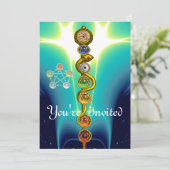 ROD VAN ASCLEPIUS 7 CHAKRAS, YOGA, SPIRITUELE ENER KAART (Staand voorkant)