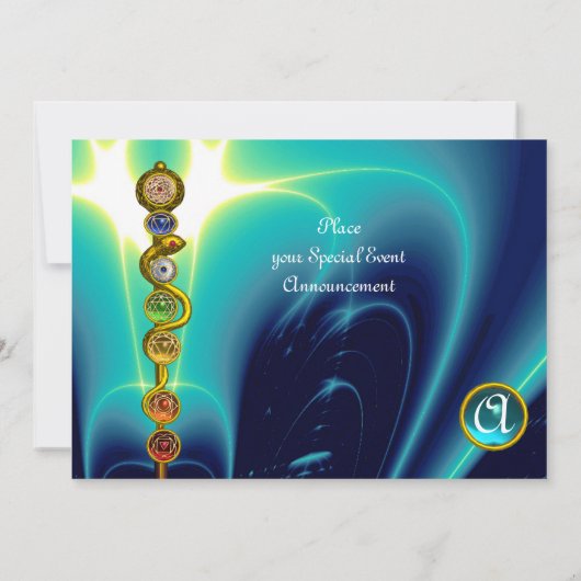 ROD VAN ASCLEPIUS 7 CHAKRAS, YOGA, SPIRITUELE ENER KAART (Achterkant)