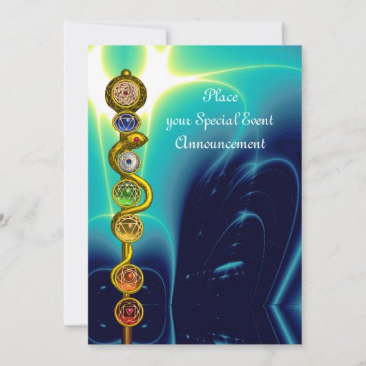 ROD VAN ASCLEPIUS 7 CHAKRAS, YOGA, SPIRITUELE ENER KAART (Achterkant)