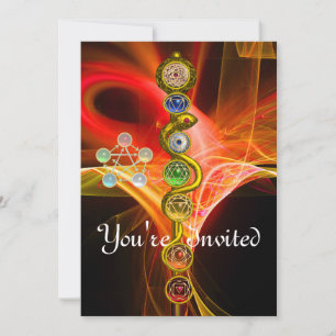 ROD VAN ASCLEPIUS 7 CHAKRAS, YOGA, SPIRITUELE ENER KAART