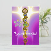 ROD VAN ASCLEPIUS 7 CHAKRAS, YOGA, SPIRITUELE ENER KAART (Staand voorkant)