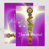 ROD VAN ASCLEPIUS 7 CHAKRAS, YOGA, SPIRITUELE ENER KAART (Voorkant / Achterkant)