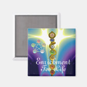 ROD VAN ASCLEPIUS 7 CHAKRAS, YOGA, SPIRITUELE ENER MAGNEET (Voorkant / Achterkant)