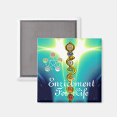 ROD VAN ASCLEPIUS 7 CHAKRAS, YOGA, SPIRITUELE ENER MAGNEET (Voorkant / Achterkant)