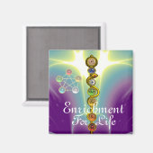 ROD VAN ASCLEPIUS 7 CHAKRAS, YOGA, SPIRITUELE ENER MAGNEET (Voorkant / Achterkant)