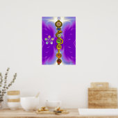 ROD VAN ASCLEPIUS 7 CHAKRAS, YOGA, SPIRITUELE ENER POSTER (Keuken)