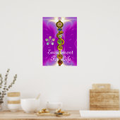 ROD VAN ASCLEPIUS 7 CHAKRAS, YOGA, SPIRITUELE ENER POSTER (Keuken)