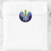 ROD VAN ASCLEPIUS 7 CHAKRAS, YOGA, SPIRITUELE ENER RONDE STICKER (Tas)