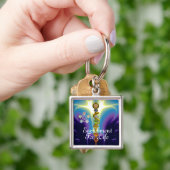 ROD VAN ASCLEPIUS 7 CHAKRAS, YOGA, SPIRITUELE ENER SLEUTELHANGER (Hand)