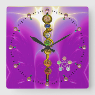 ROD VAN ASCLEPIUS 7 CHAKRAS, YOGA, SPIRITUELE ENER VIERKANTE KLOK