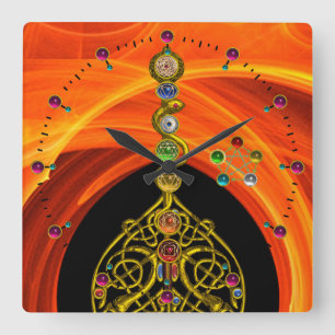 ROD VAN ASCLEPIUS 7 CHAKRAS, YOGA, SPIRITUELE ENER VIERKANTE KLOK