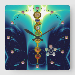 ROD VAN ASCLEPIUS 7 CHAKRAS, YOGA, SPIRITUELE ENER VIERKANTE KLOK