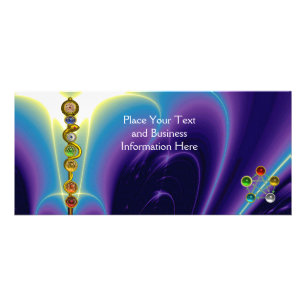 ROD VAN ASCLEPIUS,7 CHAKRAS,YOGA,SPIRITUELE ENERGI RECLAMEKAART