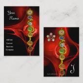 ROD VAN ASCLEPIUS,7 CHAKRAS,YOGA,SPIRITUELE ENERGI VISITEKAARTJE (Voorkant / Achterkant)