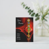 ROD VAN ASCLEPIUS,7 CHAKRAS,YOGA,SPIRITUELE ENERGI VISITEKAARTJE (Staand voorkant)