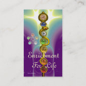 ROD VAN ASCLEPIUS,7 CHAKRAS,YOGA,SPIRITUELE ENERGI VISITEKAARTJE (Achterkant)