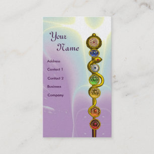 ROD VAN ASCLEPIUS,7 CHAKRAS,YOGA,SPIRITUELE ENERGI VISITEKAARTJE