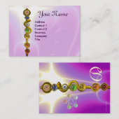 ROD VAN ASCLEPIUS,7 CHAKRAS,YOGA,SPIRITUELE ENERGI VISITEKAARTJE (Voorkant / Achterkant)