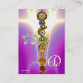 ROD VAN ASCLEPIUS,7 CHAKRAS,YOGA,SPIRITUELE ENERGI VISITEKAARTJE (Achterkant)